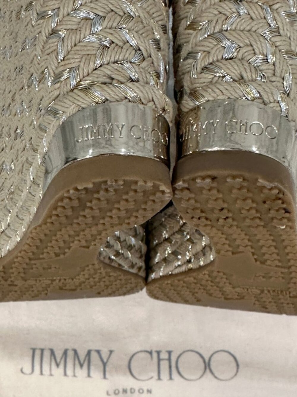 Jimmy Choo | Portia Crisscross Espadrille Wedges | Size 41 - Picture 10 of 14